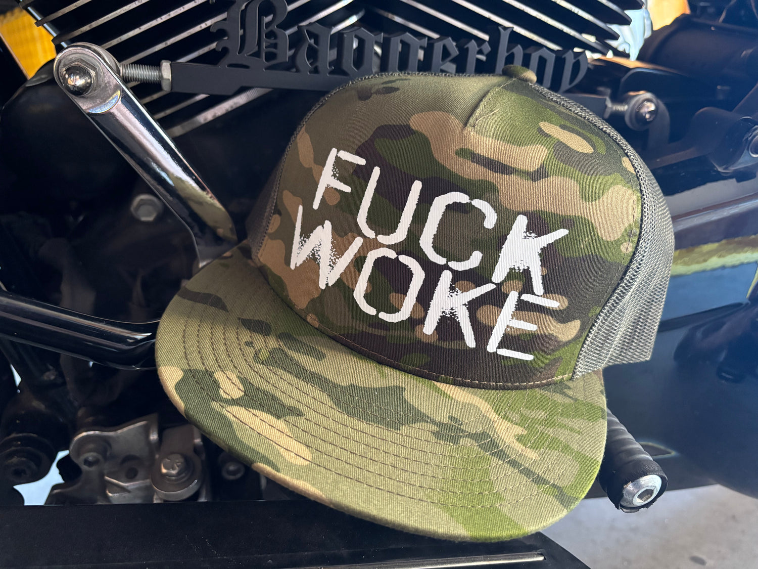 Fuck Woke Hat Camo