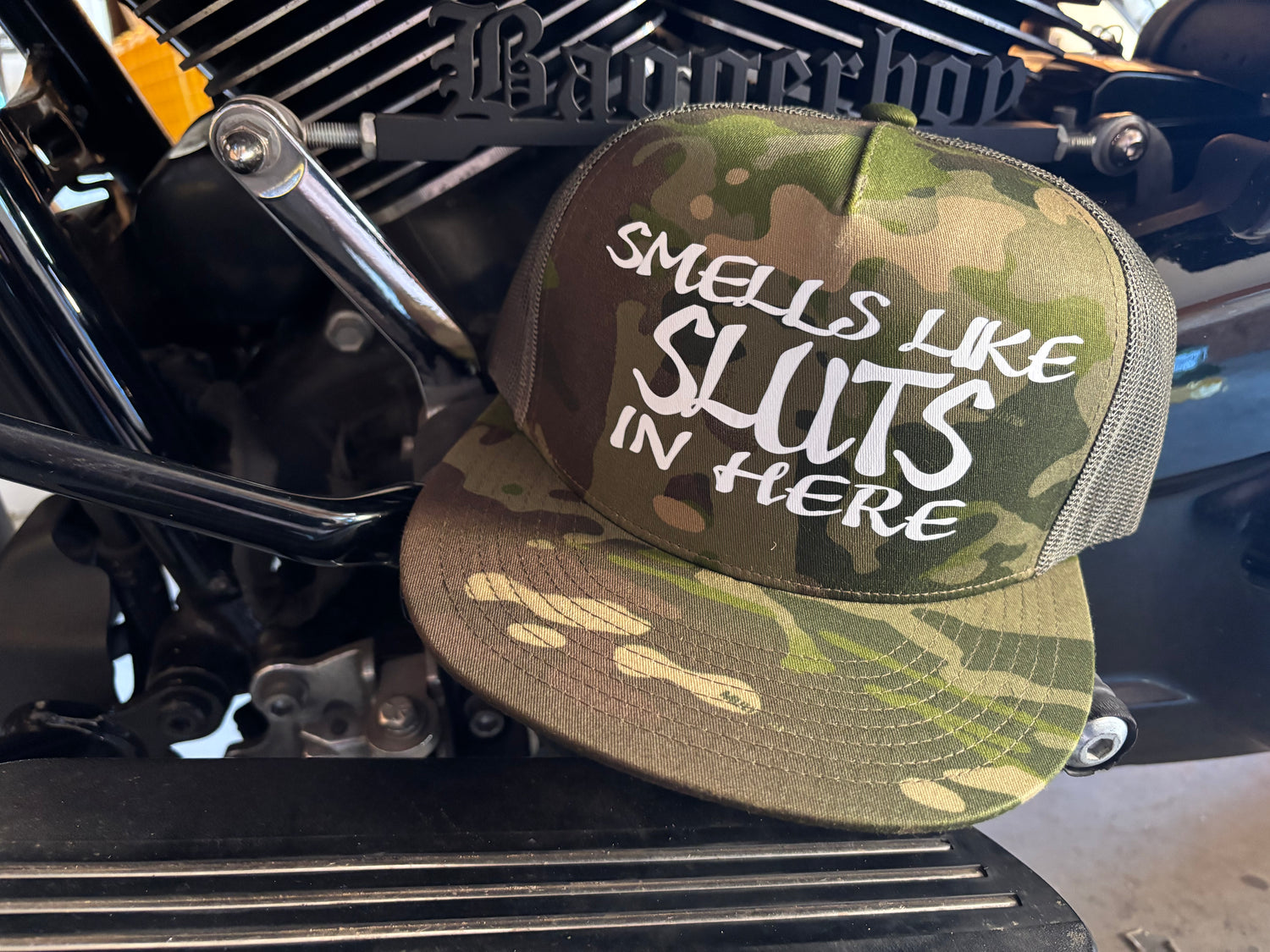 Smells Like Sluts Hat Camo