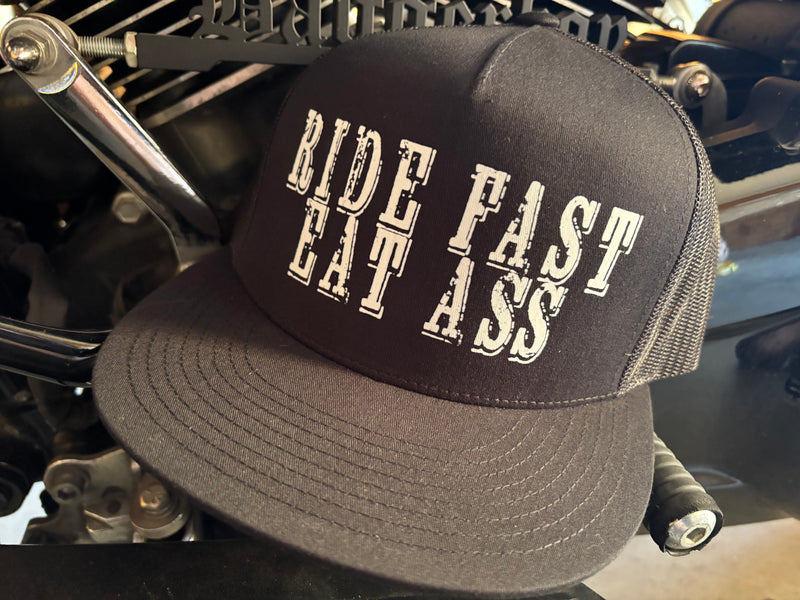 Ride Fast Eat Ass Hat Black
