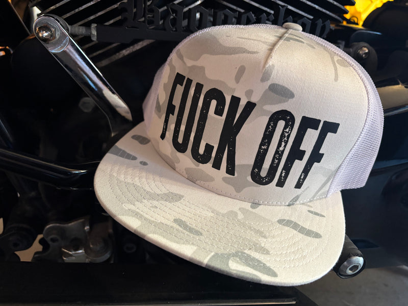 Fuck Off Hat Arctic Camo