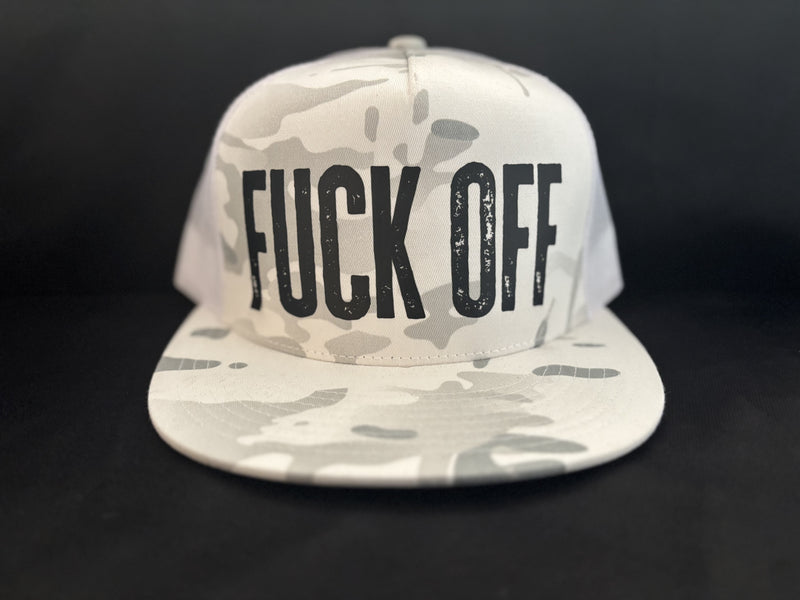 Fuck Off Hat Arctic Camo