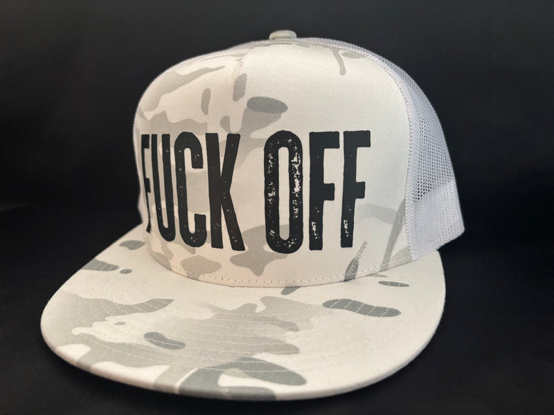 Fuck Off Hat Arctic Camo
