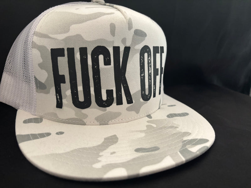 Fuck Off Hat Arctic Camo