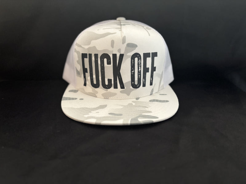 Fuck Off Hat Arctic Camo