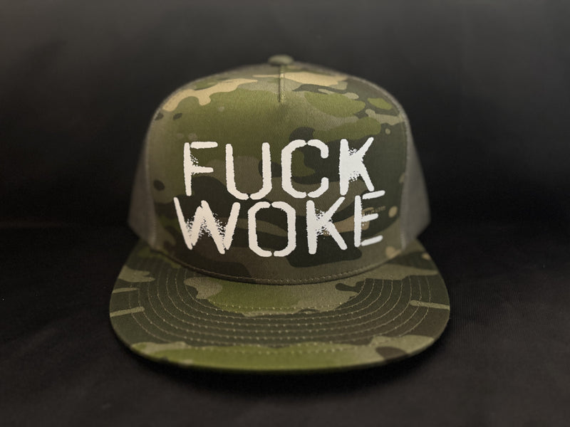 Fuck Woke Hat Camo
