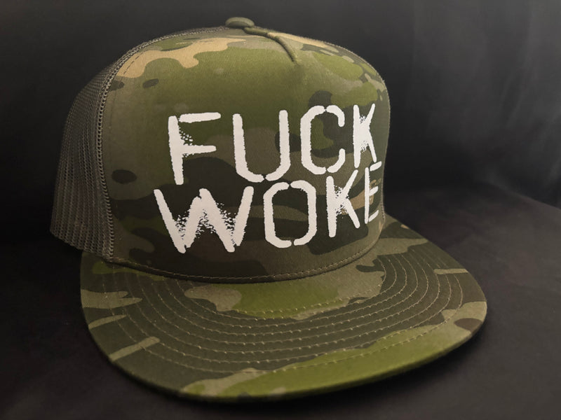 Fuck Woke Hat Camo