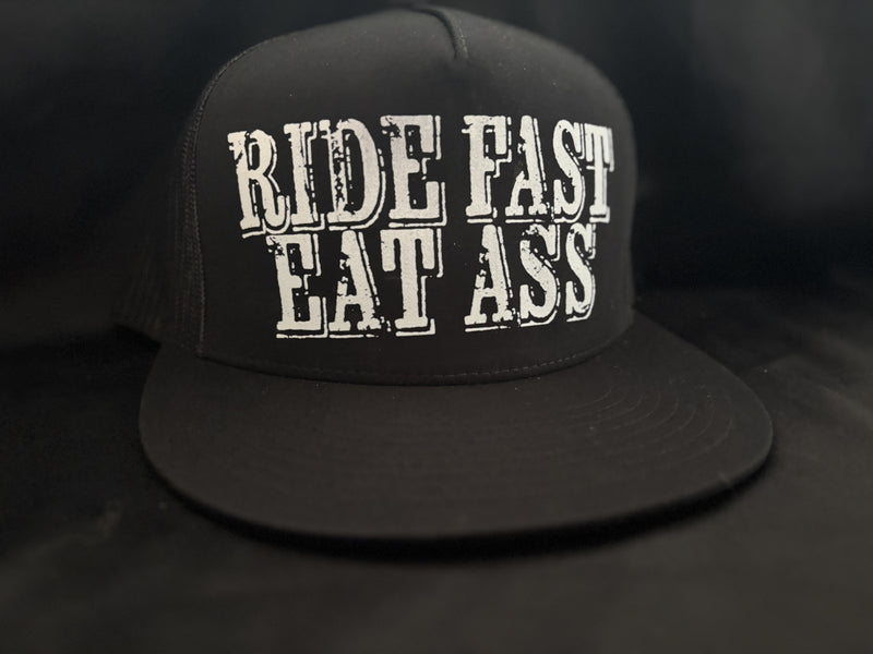 Ride Fast Eat Ass Hat Black