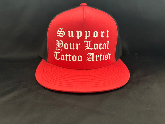 Support Your Local Tattoo Artist Hat Red