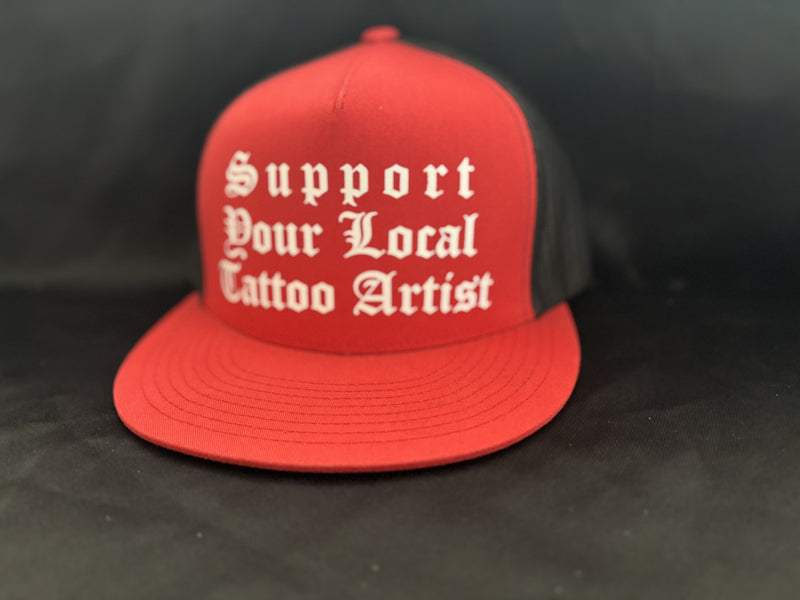 Support Your Local Tattoo Artist Hat Red