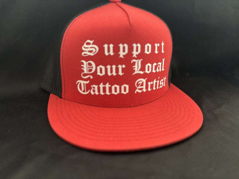Support Your Local Tattoo Artist Hat Red
