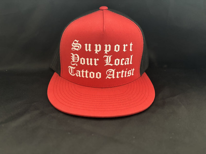 Support Your Local Tattoo Artist Hat Red