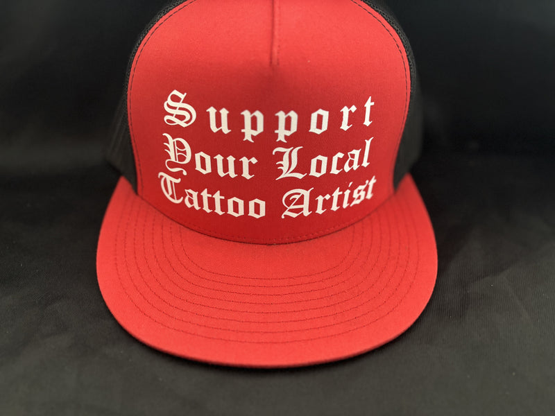 Support Your Local Tattoo Artist Hat Red