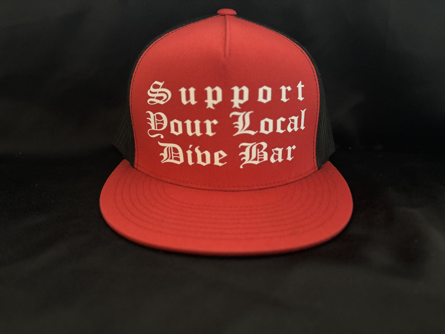 Support Your Local Dive Bar Hat Red