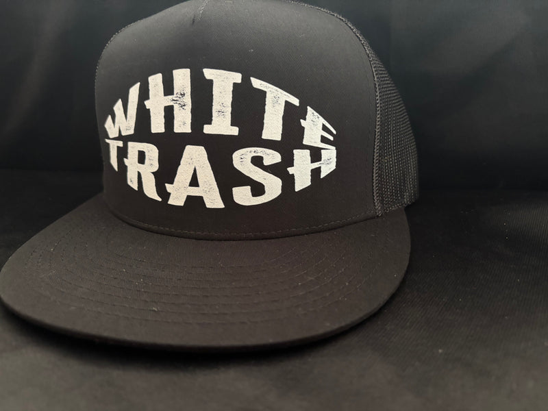 White Trash Hat Black