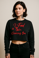 I Feel A Sin Coming On Crop Fleece Crewneck
