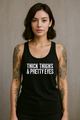 Thick Thighs Pretty Eyes Racerback Tank Top